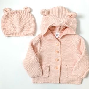 Baby Gap bear sweater coat and hat